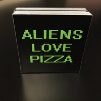 Aliens Liebe Pizza Kühlschrank Magnete von ZonksTheAlien