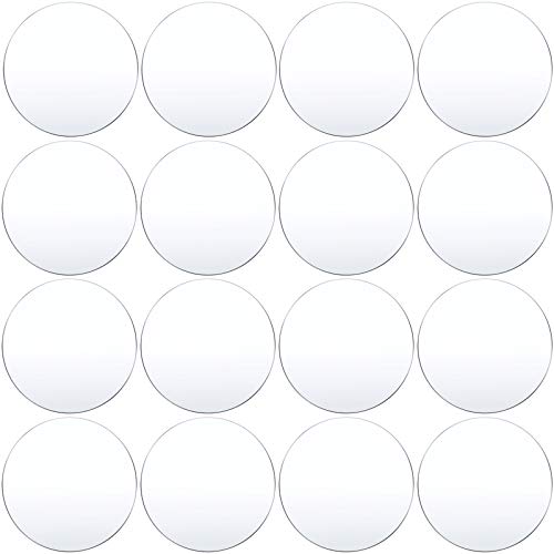 16 Stück Weihnachten Acryl Ornament Acryl Platte 0,08 Zoll Dicke Kreis Acryl Scheiben Kunststoff Scheibe Runde Acryl Platte für Bilderrahmen Malen DIY (Klar, 4 Zoll/ 10,16 cm) von Zonon