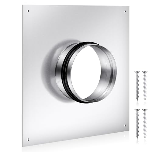 Zonon 10,2 cm Kanalverbinder Flansch verzinkter Stahl Trockner Entlüftungsverbinder mit Gummiring und Schrauben gerader oder Flexrohrflansch für Heizung, Kühlung, Belüftungssystem von Zonon