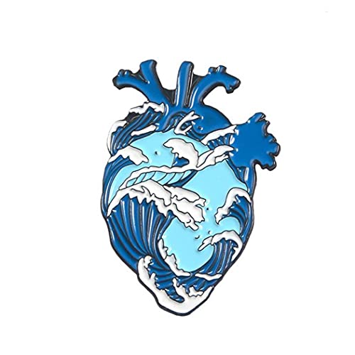 Herz Emaille Pin, Cartoon Brosche Organe Brosche Für Kleidung Jacken Zubehör DIY von Zonster