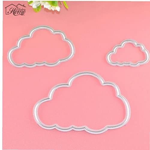 Zonster 3 Stücke Metall Wolken Schneideformen Scrapbooking Schablonen Prägenordner Weihnachtspapier Karten Cutter Schablone Dekoration von Zonster