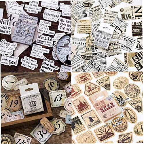 Zonster 46pcs / Box Vintage Reise-Aufkleber Kraft Dekorative Klebe-Etikett Sealing Abziehbilder für Scrapbooking Tagebuch DIY Alben Brief von Zonster