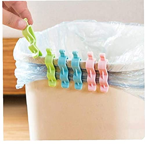 Zonster 6 Stücke Abfallbehälter Tasche Mülleimer Klammer Clips Kunststoff Clip Klammerhalter Für Küchen Müll Müll Junk Bag Feste Clip, One Size von Zonster