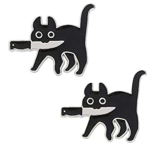 Zonster Cartoon Black Cat Modeling Pop-pin Revers Abzeichen Brosche Lustige Modeschmuck von Zonster