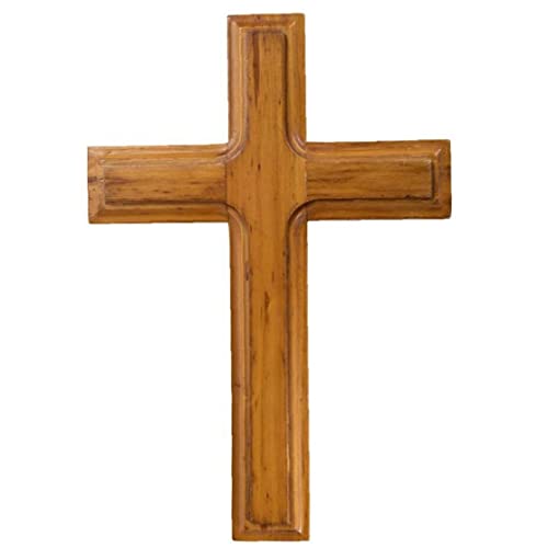 Zonster Holz Jesus Christus Wandkreuz Ornamente Katholische Wandmontage Holzkreuzen Party Meditation Büro Geschenke Handwerker Aufrichtiger Jesus Christus Feststoff, Aprikose, 18 x 26 cm von PiniceCore