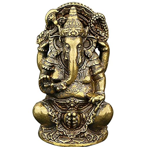 Zonster Mini Hindu Gott Lord Ganesha Statue gemeißeltes Elefant Figurine Start Ornament von Zonster