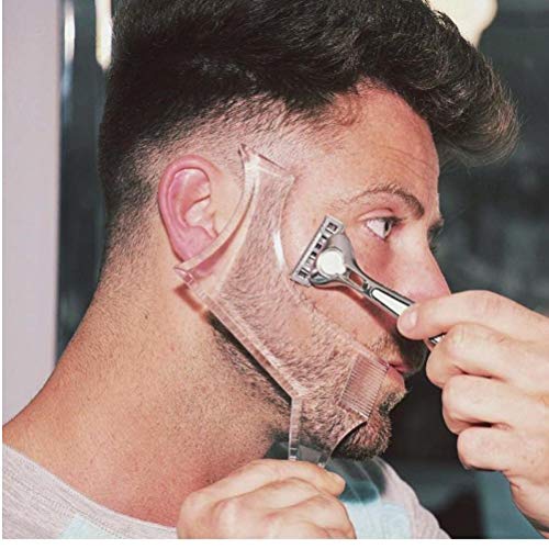 Zonster Neue Doppelseiten-Bart Shaping Styling Vorlage ABS Beard Comb Men Rasierseife Werkzeuge für Haar-Bart-Ordnungs-Schablone Gesicht Sch?nheit Werkzeug Schwarz von Zonster