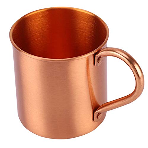 Zonster Reines Kupfer-Becher Hammered Kupfer-Becher Für Moscow Mule Massiv Glatt, Ohne Innen-Liner Für Becher Kaffee Bier Milch-Wasser-Schale (450ml) von Zonster