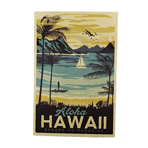 Zonster Vintage-Stil Hawaiianer Reise-Plakat Kraftpapier Dekoratives Plakat-Druck Wanddekoration Abziehbilder Büroplakat von Zonster