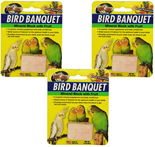 Zoo Med (3 Pack) Labs Supplement Mineral Bird Banquet Block Fruit Formula von Zoo Med