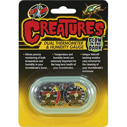Zoo Med Creatures Dual-Thermometer und Luftfeuchtigkeitsmesser, leuchtet im Dunkeln von Zoo Med
