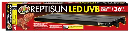 Zoo Med ReptiSun LED UVB Terrarium Hood, 91 cm, 5 Module, 6500K Tageslicht, 620 nm Pflanzenwachstum, 465 nm Mondlicht, 1 Stück, 1 Watt LED, 0.5 Watt UVB, Innen Zoo Med ReptiSun LED UVB Terrarium Hood, 91 cm, 5 Module, 6500K Tageslicht, 620 nm Pflanzenwachstum, 465 nm Mondlicht, 1 Stück, 1 Watt LED, 0.5 Watt UVB, Innen von Zoo Med