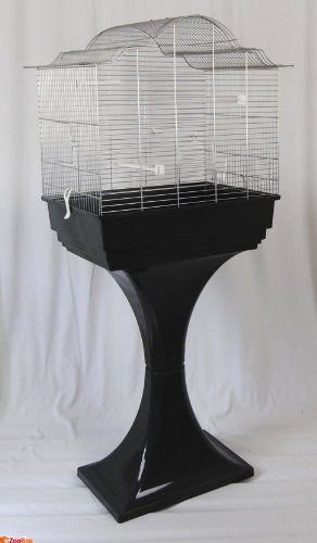Ollesch Vogelkäfig 'Sophia' mit Ständer, Schwarz, L 57 x B 37 x H 56 cm, Metall, Stabil, Tragbar, Abnehmbar, für Innenbereich Ollesch Vogelkäfig 'Sophia' mit Ständer, Schwarz, L 57 x B 37 x H 56 cm, Metall, Stabil, Tragbar, Abnehmbar, für Innenbereich von Ollesch