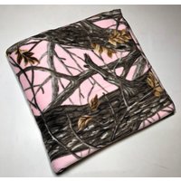 Zoofleece Rosa Camouflage Camo Jagd Mädchen Decke Quilt Überwurf Leinen Bequem Geschenk Geburtstag 60x60" von ZooFleece