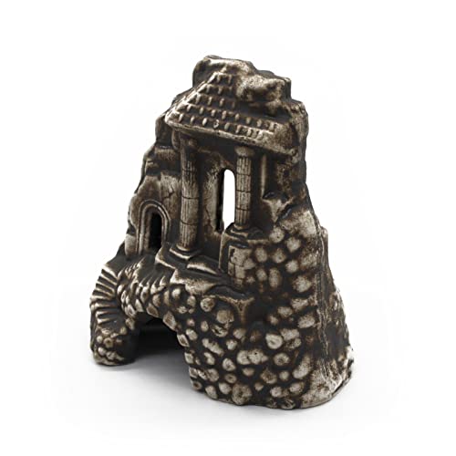 ZooPaul Keramik Deko Dekoration Aquarium Terrarium Burg Akropolis Rom Festung 15x14x11cm von ZooPaul