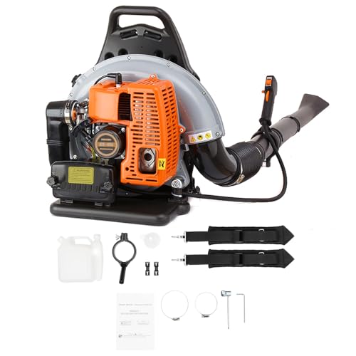 Benzin Laubbläser Rückentragbar, 63CC 2-Takt Benzin-Laubbläser mit 1.8 L Tank, 2.7kw, 3.6PS, 6400Rpm,Schneefräse, Rückenbläser für Entfernen von herabgefallenem Laub, Schneestaub und Schutt Benzin Laubbläser Rückentragbar, 63CC 2-Takt Benzin-Laubbläser mit 1.8 L Tank, 2.7kw, 3.6PS, 6400Rpm,Schneefräse, Rückenbläser für Entfernen von herabgefallenem Laub, Schneestaub und Schutt von Zoobotanica