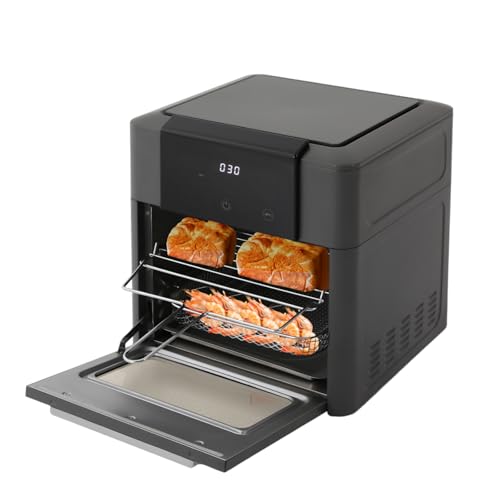 Heißluftfritteuse mit LED Touchscreen,Heißluft-Backofen 12L,1600W Mini Backofen mit 12 Programme,all-in-1 Air Fryer,Fritteuse ohne Öl,Obst Dehydrator, Barbecue von Zoobotanica