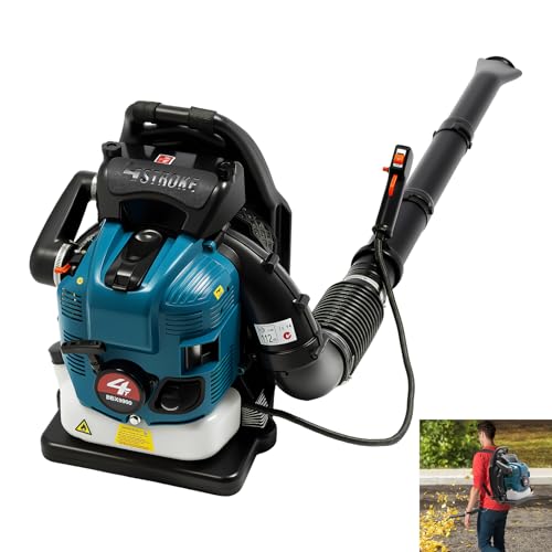 Laubbläser,3.5 PS Rückenlaubbläser,75.6 CC 4-Takt Rückentragbarer Benzin-Motorbläser,Benzin-Laubbläser mit 1.9L Kraftstofftank,ideal für Rasenpflege, Laubreinigung und Schneeräumung von Zoobotanica