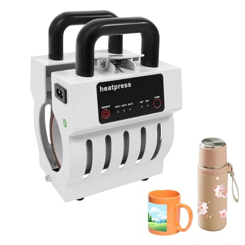 Zoobotanica Mini Tassenpresse,Mug Sublimationspresse Mug Presse 10-11 oz,350 W Tassenpresse Heater Bedrucken Sublimationspresse,Einstellbarer Zeittemperatur,Mugpresse Hitzepresse Heißpresse (Weiß) von Zoobotanica