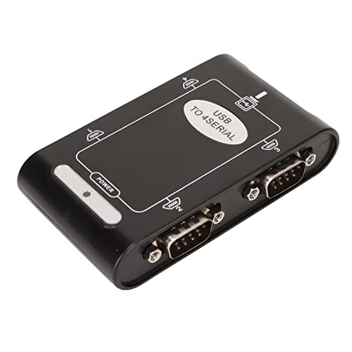 Zooke USB-zu-RS232-Adapter, USB-zu-Seriell-Adapter Breite DB9-Kompatibilität 4 RS232-Ports für Scanner von Zooke