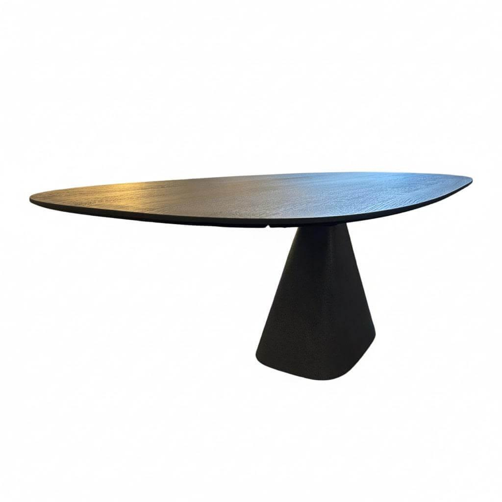 Tisch Bridge BRI240El Oval Platte Holz Eiche Gebürstet Kohleschwarz Schwarz Lack... von Zoom by Mobimex