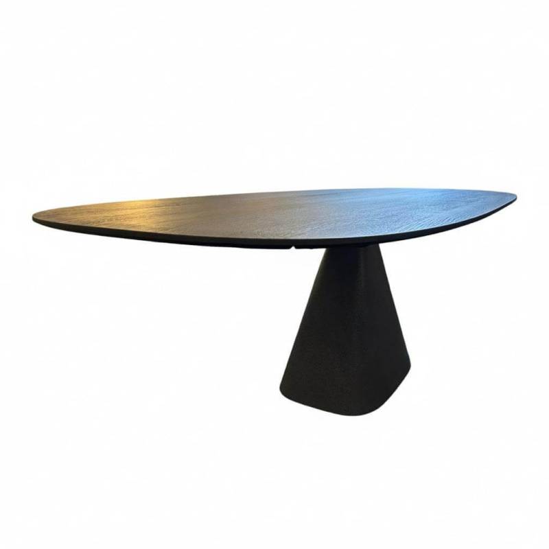 Tisch Bridge BRI240El Oval Platte Holz Eiche Gebürstet Kohleschwarz Schwarz Lack... Tisch Bridge BRI240El Oval Platte Holz Eiche Gebürstet Kohleschwarz Schwarz Lack... von Zoom by Mobimex