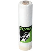 Abdeckfolie mit Klebeband 1 Rolle Maler selbstklebend Folie - unterschiedliche Größen: 1 Rolle, 20m x 140cm - Zoom von Zoom