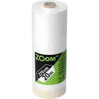Abdeckfolie mit Klebeband 1 Rolle Maler selbstklebend Folie - unterschiedliche Größen: 1 Rolle, 20m x 270cm - Zoom von Zoom