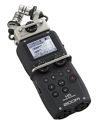 ZOOM H5 Handy Recorder – Tragbarer Audiorecorder mit wechselbaren Mikrofonmodulen – Ideal für Podcast, Musik, Interviews – Schwarz von Zoom