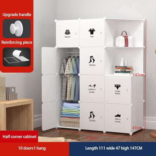 ZoomBuggy Kleiderschrank Mit Platz Zum Aufhängen,DIY Kombischrank,Modularer Kombischrank von ZoomBuggy