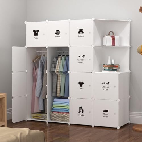 ZoomBuggy Kleiderschrank Mit Platz Zum Aufhängen,DIY Kombischrank,Modularer Kombischrank von ZoomBuggy