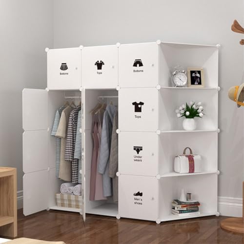 ZoomBuggy Kleiderschrank Mit Platz Zum Aufhängen,DIY Kombischrank,Modularer Kombischrank von ZoomBuggy
