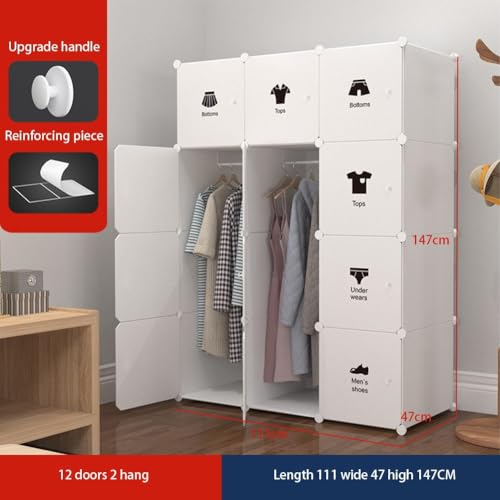 ZoomBuggy Kleiderschrank Mit Platz Zum Aufhängen,DIY Kombischrank,Modularer Kombischrank von ZoomBuggy