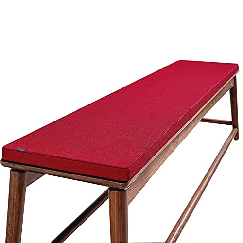 Zoomile 2/3/4-Sitzer-Bankkissen 100 cm/150 cm/180 cm/200 cm, Holzmöbel-Bankauflage Sofa-Sitzkissen für drinnen und draußen, Gartenschaukel, Terrassenmöbel (rot, 30 x 180 cm) von Zoomile