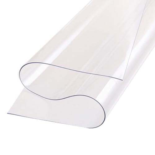 Transparente PVC-Tischdecke, transparente Tischdecke, Kunststoff-Tischfolie, Tischschutz, wasserdichte Tischdecke (1,5 mm, 60 x 120 cm) von Zoomlie