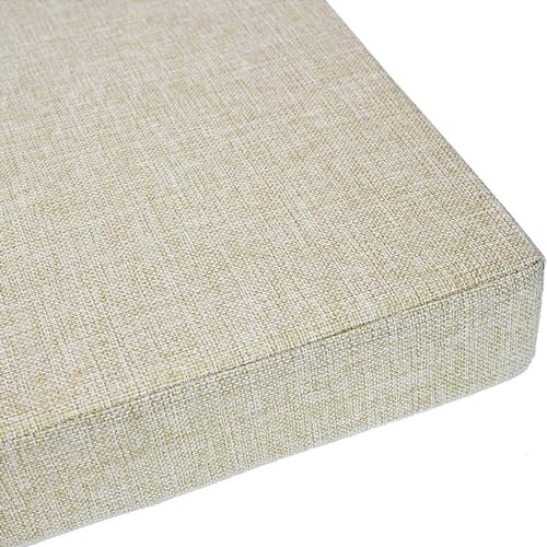 Zoomlie 2-Sitzer-Bankkissen, Essbankkissen mit hochdichtem 50D-Schaumstoff, Schaukelsitzkissen für Garten, Terrasse, Innen- und Außenbereich, 40 x 40 x 8 cm, Beige Zoomlie 2-Sitzer-Bankkissen, Essbankkissen mit hochdichtem 50D-Schaumstoff, Schaukelsitzkissen für Garten, Terrasse, Innen- und Außenbereich, 40 x 40 x 8 cm, Beige von Zoomlie