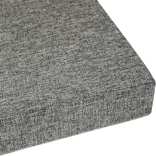 Zoomlie 2-Sitzer-Bankkissen, Essbankkissen mit hochdichtem 50D-Schaumstoff, Schaukelsitzkissen für Garten, Terrasse, Innen- und Außenbereich, 45 x 45 x 3 cm, Dunkelgrau von Zoomlie