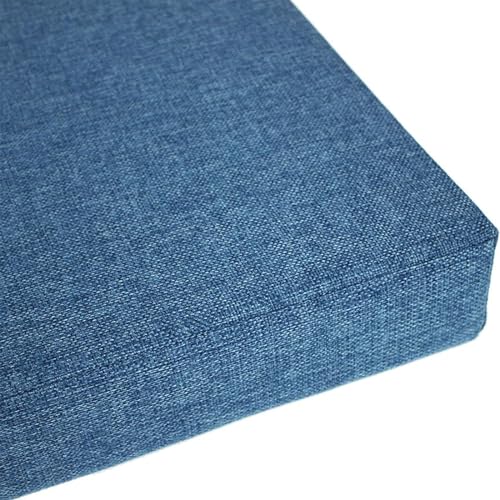 Zoomlie 2-Sitzer-Bankkissen, Essbankkissen mit hochdichtem 50D-Schaumstoff, Schaukelsitzkissen für Garten, Terrasse, Innen- und Außenbereich, 90 x 45 x 5 cm, Blau von Zoomlie