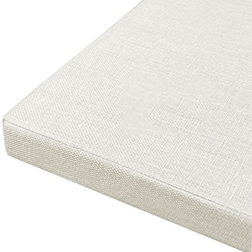 Zoomlie Sitzkissen für Bank, Küche, Stuhlkissen mit Schnalle, rutschfest, rechteckig, für Terrasse, Garten, Rasen, Innen- und Außenbereich, Möbel (milchig, 35 x 140 x 5) von Zoomlie