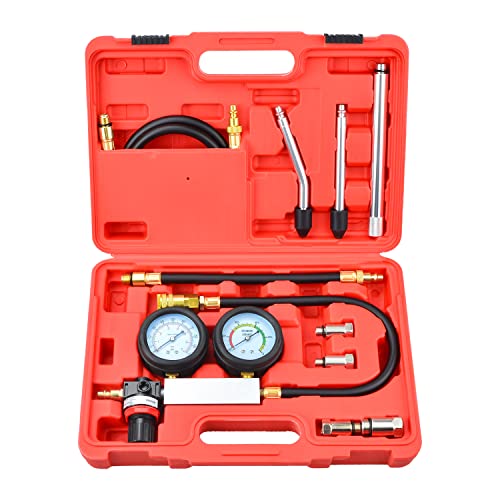 Zoomtools Motor-Zylinder-Leck-Tester-Kit;Benzin-Motor-Leck-Tester-Kit mit Verlängerungsstange;Zylinder-Leck-Tester-Set für Druckprüfung und Leckrate Test, Dual-Manometer Zoomtools Motor-Zylinder-Leck-Tester-Kit;Benzin-Motor-Leck-Tester-Kit mit Verlängerungsstange;Zylinder-Leck-Tester-Set für Druckprüfung und Leckrate Test, Dual-Manometer von Zoomtools