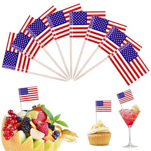 Zopeal 100 Stück USA Flagge Zahnstocher Cocktailspieße mit USA Flagge Doppelseitiger Druck Verschiedene Lebensmittel Flaggen Papier Flaggen Stäbchen Obstspieße Kuchen Stäbchen für Party Deko Zopeal 100 Stück USA Flagge Zahnstocher Cocktailspieße mit USA Flagge Doppelseitiger Druck Verschiedene Lebensmittel Flaggen Papier Flaggen Stäbchen Obstspieße Kuchen Stäbchen für Party Deko von Zopeal