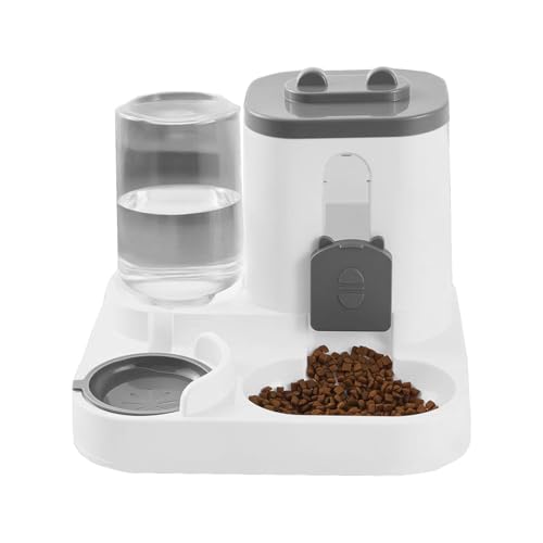 Automatischer Futterautomat für Hunde - Automatischer Katzenfutterautomat Mit Wasserspender | Leckerli Futternapf Haustierzubehör für Zuhause und Wohnung Innenbereich Welpen Hunde kleine und mittlere von Zopoee