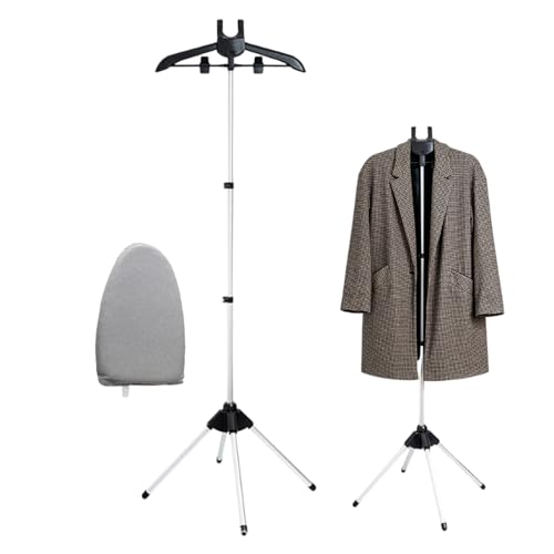 Dämpfer Kleiderständer - Tragbarer Kleiderbügelständer,Klappbare Textilpflege Ausrüstung Platzsparend mit Bügelhandschuh für Wohnheim Hotel Badezimmer Haushalt Wäscheraum Schlafzimmer von Zopoee