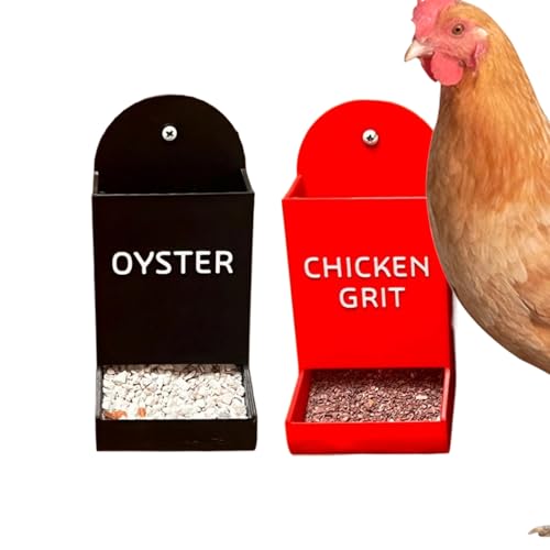 Muschelkalk Und Grit Spender Für Hühner - Enten Futterbehälter - Geflügel Futterautomat 2 Stücke Für Hühnerstall Und Farm Futterspender Muschelkalk Und Grit Spender Für Hühner - Enten Futterbehälter - Geflügel Futterautomat 2 Stücke Für Hühnerstall Und Farm Futterspender von Zopoee