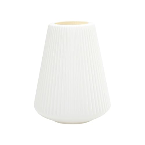 Plastik Vase, Plastik Vase Easy Flower Pot, Keramik-Look Einfache Dekorative, Nicht Zerbrechliche Dekoration Desktop, Modern Für Home Wohnzimmer von Zopoee