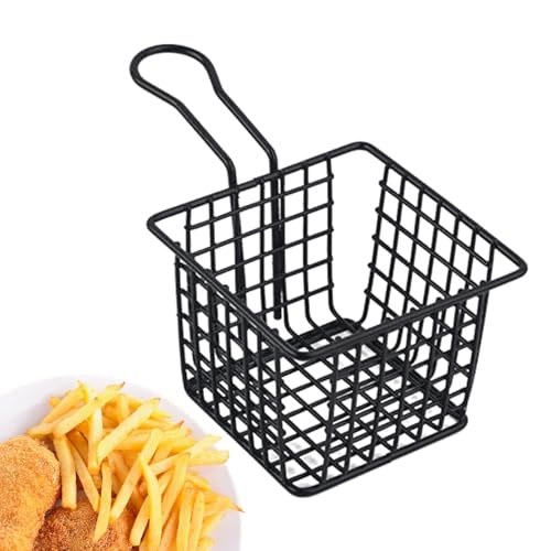 Pommes Körbchen Frittierkorb Mit Griff, Verbrühungshemmender Servierkörbchen Für Pommes Frites Für Party-BBQ, Zum Servieren Von Brot, Gegrilltem Hähnchen, Desserts von Zopoee
