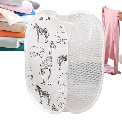 Popup-Mesh-Wäschekörbe, Atmungsaktiv Und Platzsparend, Mesh-Popup-Wäschekorb, Zusammenklappbarer Pop-up-Wäschekorb, Faltbarer Laundry Basket Mesh Pop Up Zusammenklappbarer von Zopoee