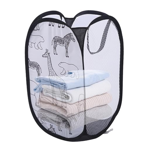 Popup-Mesh-Wäschekörbe, Atmungsaktiv Und Platzsparend, Mesh-Popup-Wäschekorb, Zusammenklappbarer Pop-up-Wäschekorb, Faltbarer Laundry Basket Mesh Pop Up Zusammenklappbarer von Zopoee
