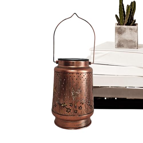 Solarlampe Außen - Aufhängbare Metall Laternen - Durchbrochenes Design Außenlampe Deko Für Gartenweg Terrasse Festbeleuchtung Solarlampe Außen - Aufhängbare Metall Laternen - Durchbrochenes Design Außenlampe Deko Für Gartenweg Terrasse Festbeleuchtung von Zopoee