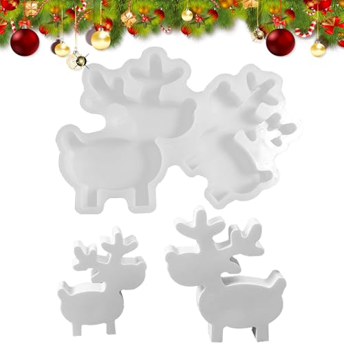 Weihnachts Elch Silikonform, Weihnachts Elch Gipsform, Silikon Handwerk Form für Feiertag DIY Projekte Heimdekoration Gips Ornament Seife Kerzenherstellung Epoxidharz Gießen Weihnachts Elch Silikonform, Weihnachts Elch Gipsform, Silikon Handwerk Form für Feiertag DIY Projekte Heimdekoration Gips Ornament Seife Kerzenherstellung Epoxidharz Gießen von Zopoee